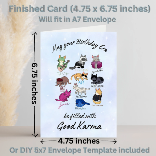 Swift Inspired Karma Birthday Card