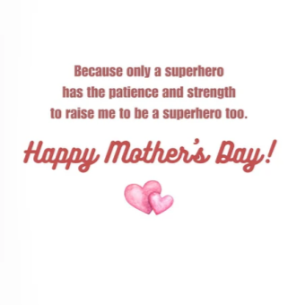 Superhero Mom Card